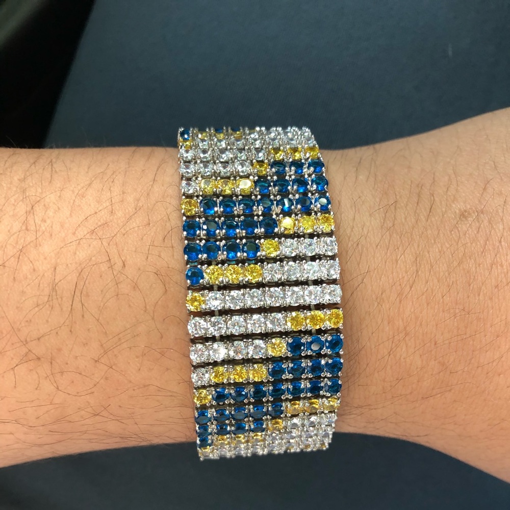 Multicolored Crystal 925 bracelet